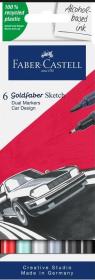 Opakowanie Pisak dwustronny Goldfaber Sketch car design 6 kol