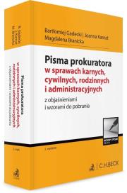 Okładka książki PISMA PROKURATORA W SPRAWACH KARNYCH CYWILNYCH RODZINNYCH