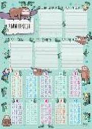 Opakowanie Plan lekcji z tabliczką mnożenia A4 Leniwce