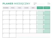 Opakowanie Planer magnetyczny miesięczny zielony + marker
