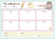 Opakowanie Planner A4 tygodniowy Pusheen BPSA40023