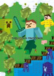 Plansza dwustronna A4 ściąga tabliczka mnożenia gra. Wydawca: Henry. Dadada.pl Opakowanie Plansza dwustronna A4 ściąga tabliczka mnożenia gra