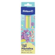 Opakowanie Plastelina Pelikan pastel 100gr 6 kolorów