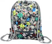 Opakowanie Plecak na sznurkach Flowers Black stright SO-11