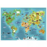 Opakowanie Podkładka laminowana Mapa Świata Zwierzęta DERFORM