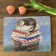 Opakowanie Podkładka pod talerz MT34 Kot na koszu z praniem
