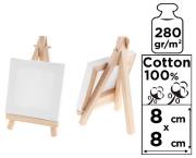 Opakowanie Podobrazie mini 8x8cm 280G/m2 + sztaluga