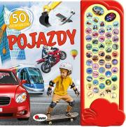 Pojazdy 50 dźwięków. Autor: Opracowanie zbiorowe. Dadada.pl Okładka książki Pojazdy 50 dźwięków