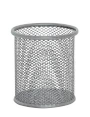 Opakowanie Pojemnik na długopisy Q-CONNECT Office Set, metalowy, srebrny