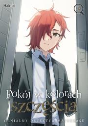 Pokój w kolorach szczęścia. Genialny detektyw Matsubase. Tom 3. Autor: Hakuri. Dadada.pl Okładka książki Pokój w kolorach szczęścia. Genialny detektyw Matsubase. Tom 3