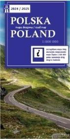 Okładka książki Polska mapa drogowa 2024/2025 1:800 000