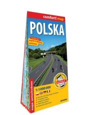 Polska mapa samochodowa laminowana 1:1mln/2023. Autor:   Praca zbiorowa. Dadada.pl Okładka książki Polska mapa samochodowa laminowana 1:1mln/2023