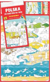 Okładka książki Polska. Od Bałtyku do Tatr. Kolorowanka XL