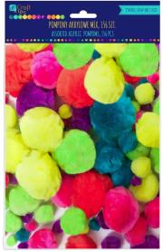 Pompony akrylowe neon mix 156 sztuk. Wydawca: DP CRAFT. Dadada.pl Opakowanie Pompony akrylowe neon mix 156 sztuk