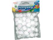 Opakowanie Pompony metaliczne białe 2cm