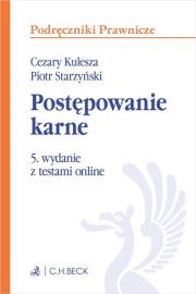 Okładka książki Postępowanie karne z testami online