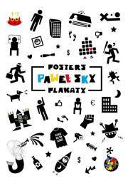 Posters Plakaty. Autor: Paweł Sky. Dadada.pl Okładka książki Posters Plakaty