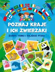 Poznaj kraje i ich zwierzaki. Żubry, fenki i rajskie ptaki. Autor: Patrycja Zarawska. Dadada.pl Okładka książki Poznaj kraje i ich zwierzaki. Żubry, fenki i rajskie ptaki