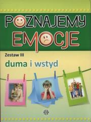 Poznajemy emocje III - duma i wstyd. Autor: Józef Częścik. Dadada.pl Okładka książki Poznajemy emocje III - duma i wstyd