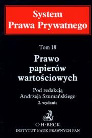 Prawo papierów wartościowych t.18. Autor: Szumański Andrzej. Dadada.pl Okładka książki Prawo papierów wartościowych t.18