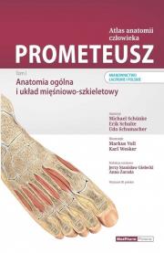 Prometeusz Atlas anatomii człowieka Tom 1. Autor: Schunke Michael, Schulte Erik, Schumacher Udo. Dadada.pl Okładka książki Prometeusz Atlas anatomii człowieka Tom 1