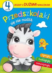 Przedszkolaki się nie nudzą 4-latek. Autor: Lekan Elżbieta, Myjak Joanna. Dadada.pl Okładka książki Przedszkolaki się nie nudzą 4-latek