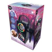 Opakowanie Przenośny głośnik Bluetooth z mikrofonem i niesamowitymi efektami świetlnymi Lexibook BTP180BKZ