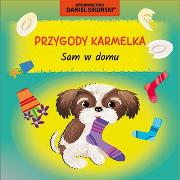 Przygody Karmelka. Sam w domu. Autor: Daniel Sikorski, Gerard Śmiechowski. Dadada.pl Okładka książki Przygody Karmelka. Sam w domu