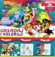 Okładka książki Psi Patrol. Układaj i koloruj. Pieski czekają na..