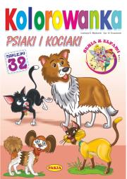 Okładka książki Psiaki i kociaki. Kolorowanka