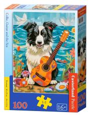 Opakowanie Puzzle 100 Collie, Guitar and the Sea CASTOR
