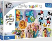 Puzzle 100 Super Shape XL Kolorowy świat Disney. Wydawca: Trefl. Dadada.pl Opakowanie Puzzle 100 Super Shape XL Kolorowy świat Disney