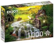 Opakowanie Puzzle 1000 Chatka z młynem wodnym