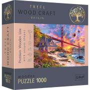 Puzzle 1000 drewniane Zachód słońca nad Golden Gate 20164. Wydawca: Trefl PAP. Dadada.pl Opakowanie Puzzle 1000 drewniane Zachód słońca nad Golden Gate 20164