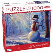 Opakowanie Puzzle 1000 el. Happy Snowman- bałwan