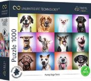 Opakowanie Puzzle 1000 Funny Dogs Faces TREFL