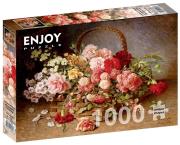 Opakowanie Puzzle 1000 Kosz pełen róż i goździków...