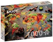 Opakowanie Puzzle 1000 Mapa świata z przypraw