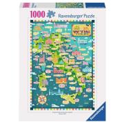 Opakowanie Puzzle 1000 Mapa włoskich win