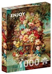 Opakowanie Puzzle 1000 Martwa natura z modraszką, Hans Zatzka