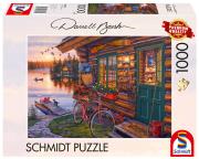 Opakowanie Puzzle 1000 PQ Domek nad jeziorem Darrel Bush 112719