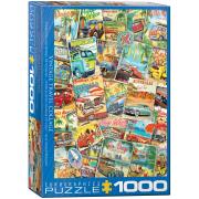 Opakowanie Puzzle 1000 Vintage Travel Collage 6000-5628