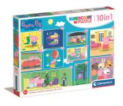 Opakowanie Puzzle 10w1 Super Kolor Świnka Peppa