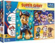 Puzzle 15 Giant Wesołe pieski Paw Patrol TREFL. Wydawca: Trefl. Dadada.pl Opakowanie Puzzle 15 Giant Wesołe pieski Paw Patrol TREFL