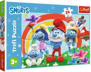 Opakowanie Puzzle 24 maxi Smerfny dzień TREFL