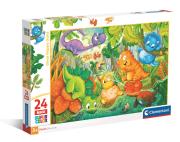 Opakowanie Puzzle 24 Maxi Super Kolor Dinos Happy Oasis