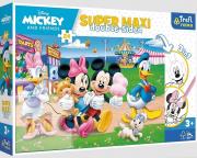 Puzzle 24 Super Maxi Mickey w wesołym miasteczku. Wydawca: Trefl. Dadada.pl Opakowanie Puzzle 24 Super Maxi Mickey w wesołym miasteczku