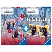 Opakowanie Puzzle 2D 3w1 + memory Kraina Lodu