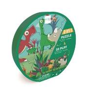 Puzzle 2w1 2D i 3D scenografia Dinozaury. Wydawca: Scratch. Dadada.pl Opakowanie Puzzle 2w1 2D i 3D scenografia Dinozaury