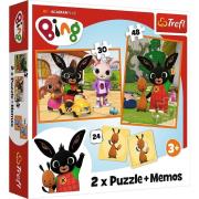 Puzzle 2w1 + memos - Bing z przyjaciółmi TREFL. Wydawca: Trefl. Dadada.pl Opakowanie Puzzle 2w1 + memos - Bing z przyjaciółmi TREFL